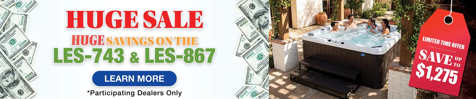 Calspas hot tub being used in a family setting - Whiteplains